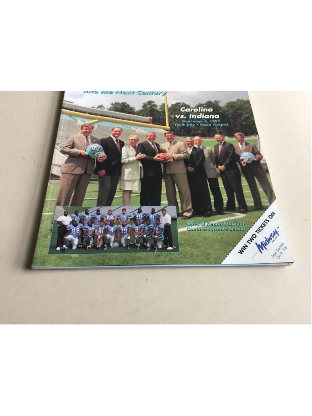 Sept. 6, 1997 Tar Hill Football Magazine, UNC Tar Heels, Carolina VS Indiana
